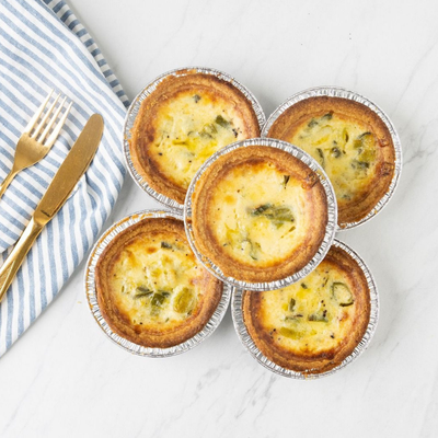 Essentials by Legends - Leek & Cheddar Mini Quiches