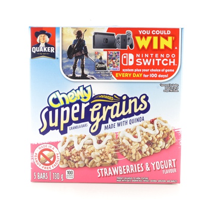 QUAKER SUPER GRAINS STRAWBERRY YOGURT