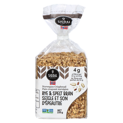 Sigdal Bakeri - Rye & Spelt Bran Crispbread