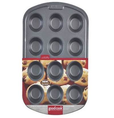 Good Cook - Non Stick Muffin Baking Pan, 12 Cups