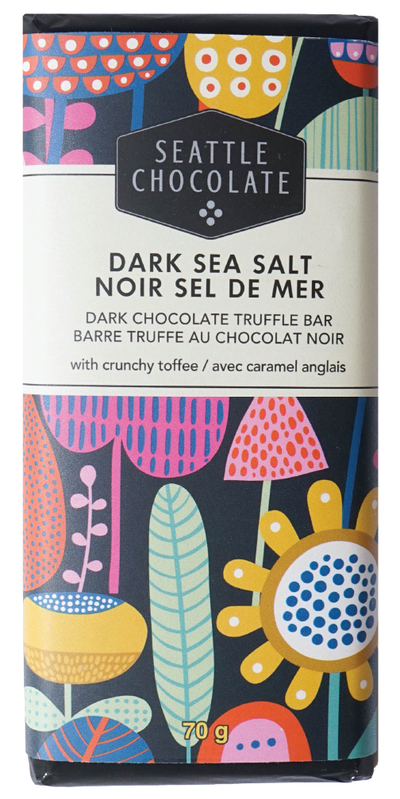 Seattle - Dark Sea Salt Chocolate Truffle Bar with Crunchy Toffee