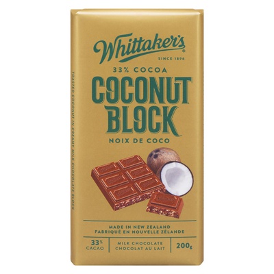 Whittaker's - 33% Cocoa Coconut Milk Chocolate Bar