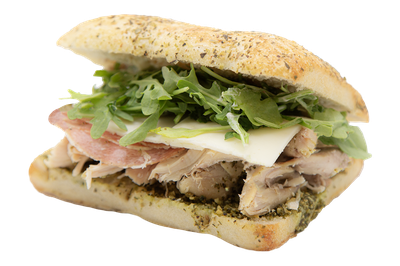 CHICKEN PESTO & SALAMI PANINI