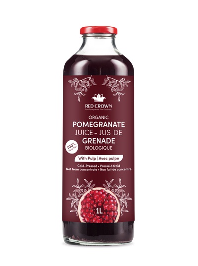 Red Crown - Pure Organic Pomegranate Juice with Pulp