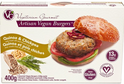 VEGETARIAN GOURMET ARTISAN BURGER QUINOA & CHICKPEA