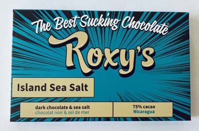 Roxy's -  Island Sea Salt Dark Chocolate Bar - 75% Cacao