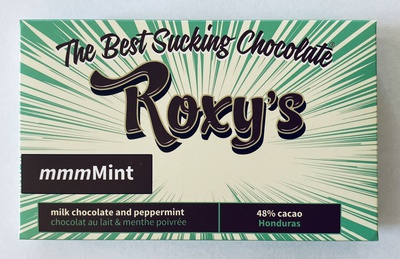 Roxy's -  mmmMint Peppermint and Milk Chocolate Bar - 48% Cacao