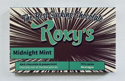 Roxy's - Midnight Mint Peppermint and Dark Chocolate Bar - 75% Cacao