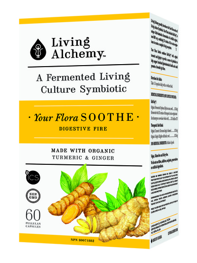 Living Alchemy - A Fermented Living Culture Symbiotic Your Flora Soothe Digestive Fire Ginger & Turmeric