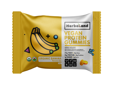 Herbaland - Vegan Protein Organic Banana Gummies
