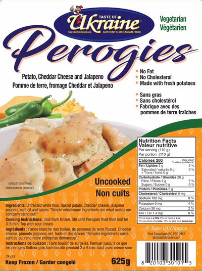 A TASTE OF UKRAINE - PEROGIES-JALAPENO
