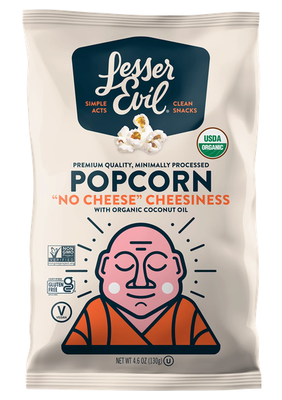 Lesser Evil - Organic No Cheese Cheesiness Popcorn