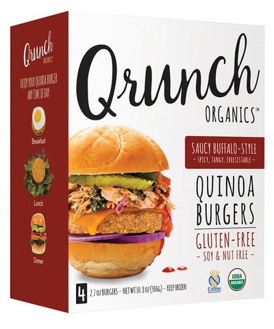 QRUNCH ORGANIC VEG PATTY-SAUCY BUFFALO