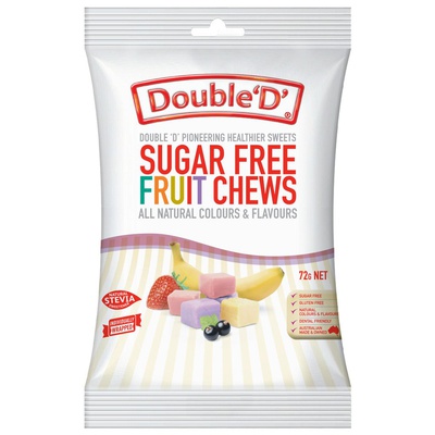 DOUBLE D SUGAR FREE FRUIT CHEWS