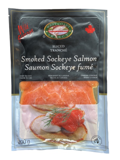 West Coast Select - Smoked Sockeye Salmon Sliced Lox