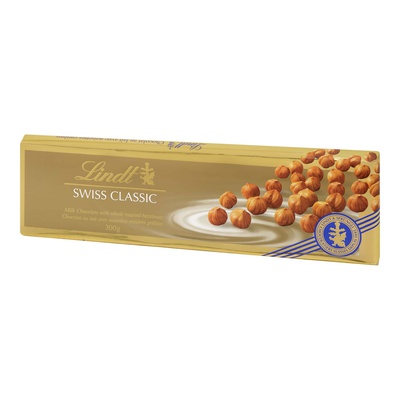 Lindt - Swiss Classic Milk Chocolate with Hazelnuts Bar