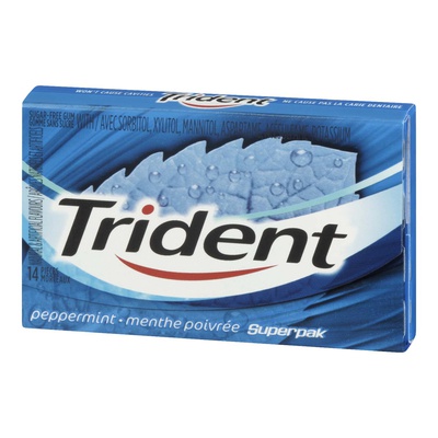 Trident - Sugar Free Peppermint Superpak Gum