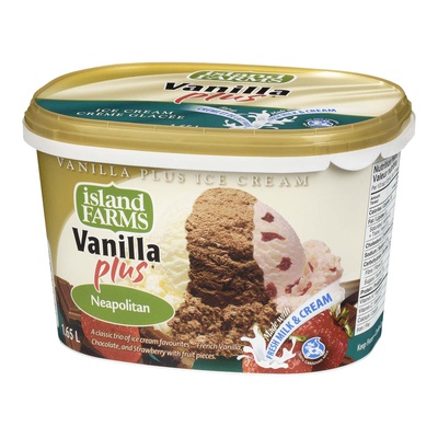 Island Farms - Vanilla Plus Ice Cream - Neopolitan