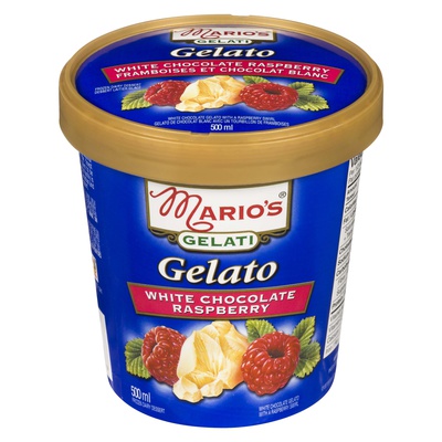 Mario's Gelati Gelato - White Chocolate Raspberry