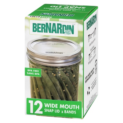 Bernadin - Wide Mouth 2 Piece Jar Snap Lids with Bands