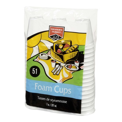 WESTERN FAMILY - 51 Foam Cups