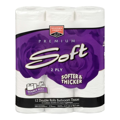 WESTERN FAM DOUBLE ROLL Bathroom Tissue - Toilet Paper