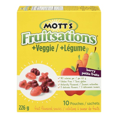 Mott's - Fruitsations 10 Pouches Berry and Veggie