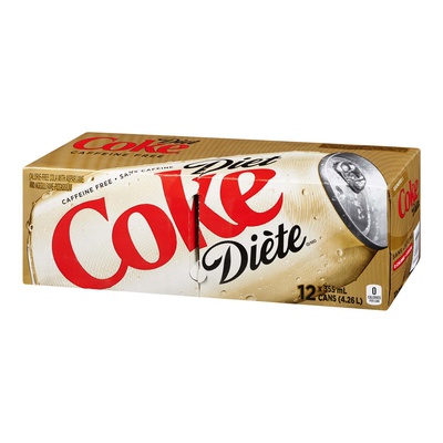 DIET COKE - CAFF / FREE - 12 Pack - Cans
