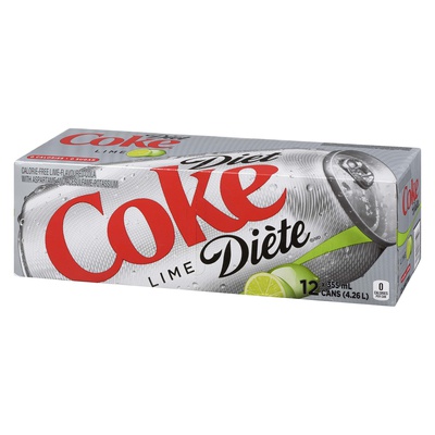 DIET COKE W LIME C / F - 12 Pack - Cans