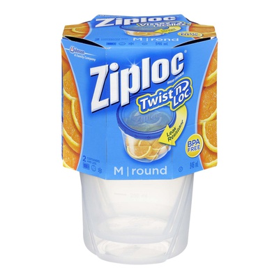 Ziploc - Twist n' Loc Medium Food Storage Container