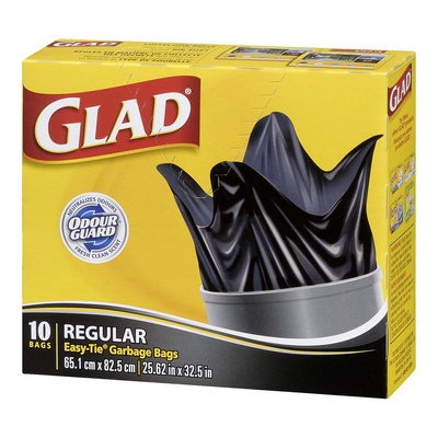 GLAD EASY TIE GARBAGE BAGS