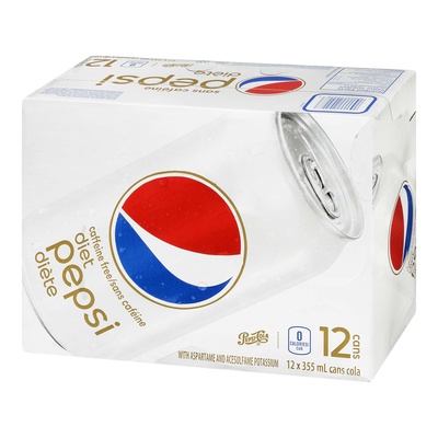 DIET PEPSI CAF /  FREE 12PK - 355M