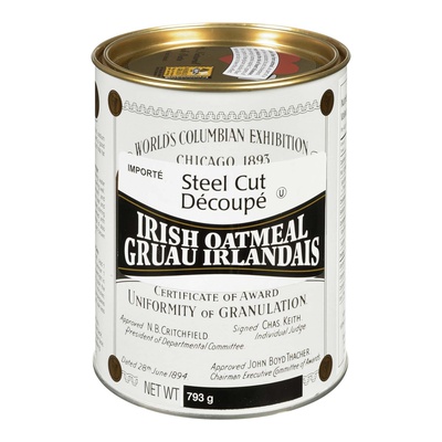 MCCANNS IRISH OATMEAL IN TIN