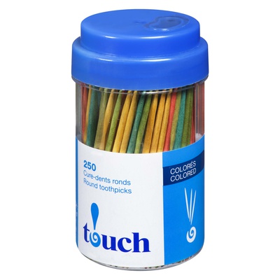 Touch - Round Toothpicks Coloured