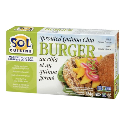 SOL CUISINE QUIN CHIA BURGERS