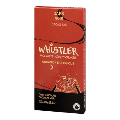 Whistler Chocolate - Organic 72% Cocao Dark Chocolate Bar