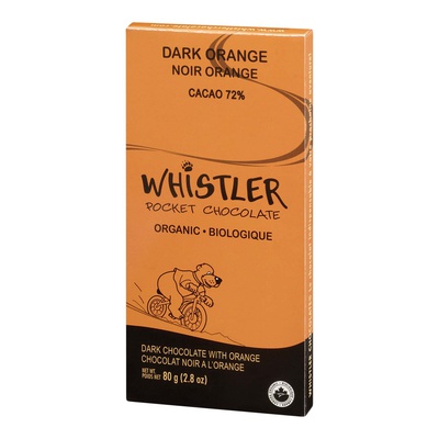 Whistler Chocolate - Organic 74% Dark Chocolate Bar With Orange