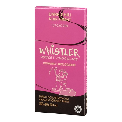 Whistler Chocolate - Organic 74% Dark Chocolate Bar with Chili