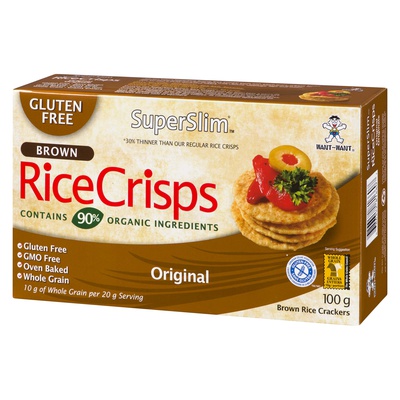 Want-Want - 90% Organic Gluten Free Brown Rice Crisps Original