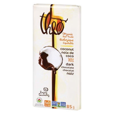 Theo - Organic 70% Cocao Dark Chocolate Coconut Bar