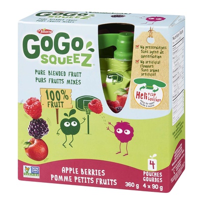 Go Go - Squeez Apple Berries Blended Fruit Pouches