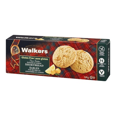 Walkers - Pure Butter Gluten Free Ginger & Lemon Shortbread