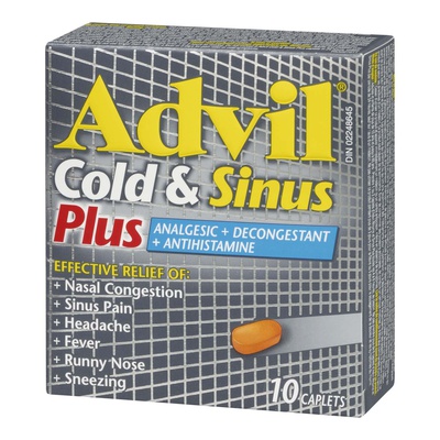 ADVIL COLD & SINUS PLUS 10'S
