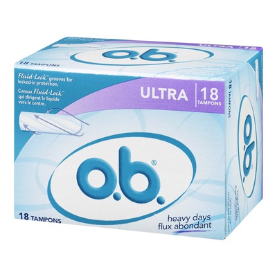 OB TAMPONS ULTRA ABSORBENT 18'S