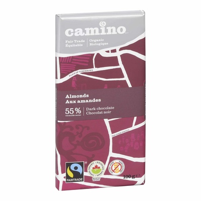 Camino - 55% Cacao Dark With Almonds Chocolate Bar