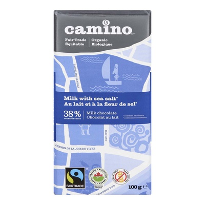 Camino - 38% Cocoa Milk Chocolate Bar with Sea Salt